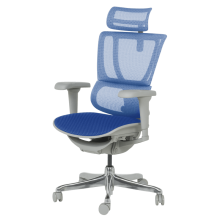 Ергономичен стол ERGOHUMAN IOO ULTRA - сива рамка - син Ергономичен стол ERGOHUMAN IOO ULTRA - сива рамка - син