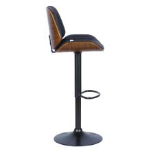 Бар стол Carmen 4028 - орех / черен