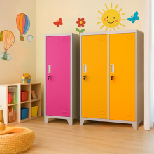 Метален шкаф Carmen CR-1604-1 JZ - Сив / оранжев Метален шкаф Carmen CR-1604-1 JZ - Сив / оранжев