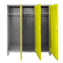 Метален шкаф Carmen CR-1604-3 JZ - сив / патешко жълт