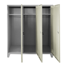 Метален шкаф Carmen CR-1604-3 JZ - сив / бежов