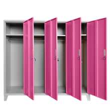 Метален шкаф Carmen CR-1604-4 JZ - сив / розов