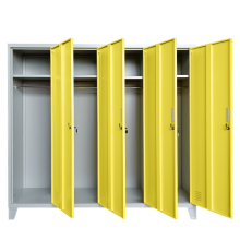 Метален шкаф Carmen CR-1604-4 JZ - сив / жълт