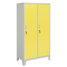 Метален шкаф Carmen CR-1604-2 JZ - Сив / жълт Метален шкаф Carmen CR-1604-2 JZ - Сив / жълт