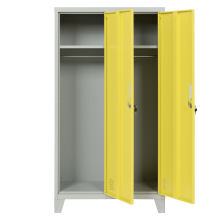 Метален шкаф Carmen CR-1604-2 JZ - Сив / жълт Метален шкаф Carmen CR-1604-2 JZ - Сив / жълт