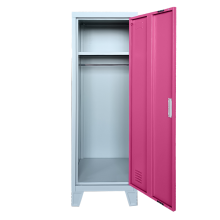 Метален шкаф Carmen CR-1605-1 JZ - сив / розов