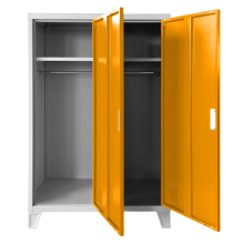 Метален шкаф Carmen CR-1605-2 JZ - сив / оранжев Метален шкаф Carmen CR-1605-2 JZ - сив / оранжев