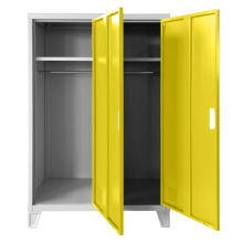 Метален шкаф Carmen CR-1605-2 JZ - сив / жълт