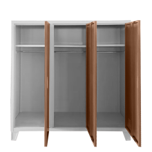 Метален шкаф Carmen CR-1605-3 JZ - сив / светлокафяв Метален шкаф Carmen CR-1605-3 JZ - сив / светлокафяв