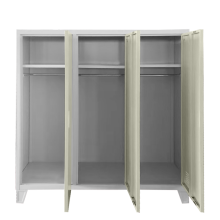 Метален шкаф Carmen CR-1605-3 JZ - сив / бежов