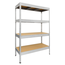 Метален стелаж Carmen CR-1024-1, 180x120x60 см, до 600 кг на рафт - цинк