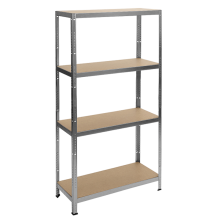 Метален стелаж Carmen CR-1024-2, 180x90x40 см, до 600 кг на рафт - цинк