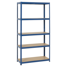 Метален стелаж Carmen CR-1027, 192x100x40 см, до 65 кг на рафт - син