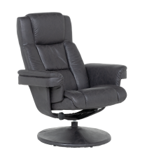 Кресло с табуретка JACKY - тъмносив