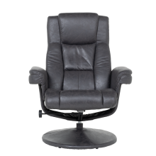 Кресло с табуретка JACKY - тъмносив