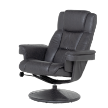 Кресло с табуретка JACKY - тъмносив