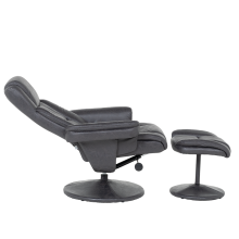 Кресло с табуретка JACKY - тъмносив