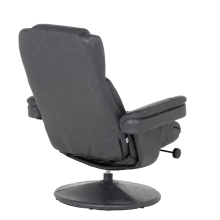 Кресло с табуретка JACKY - тъмносив