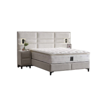 Тапицирана спалня с матрак MATHILDA 160 x 200 - бежов 01