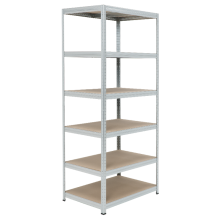 Метален стелаж STAR 213x90x60 см, до 250 кг на рафт - цинк