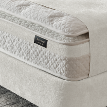 Тапицирана спалня с матрак ATHENA 160 х 200 - слонова кост SY