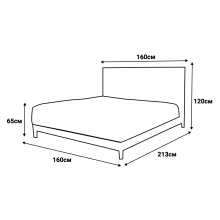 Тапицирана спалня с матрак PAROS 160 х 200 - сребърен AN Тапицирана спалня с матрак PAROS 160 х 200 - сребърен AN