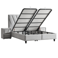 Тапицирана спалня с матрак SIESTA 160 x 200 - светлосив 21