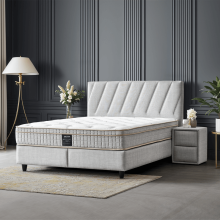 Тапицирана спалня с матрак SIESTA 160 x 200 - светлосив 21