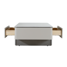 Холна маса FLINT - бял-капучино