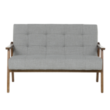 Двуместно канапе PABLO - орех / сиво Двуместно канапе PABLO - орех / сиво