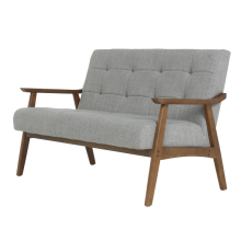 Двуместно канапе PABLO - орех / сиво Двуместно канапе PABLO - орех / сиво