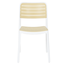 Градински стол RABAT - жълт-бял