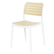 Градински стол RABAT - жълт-бял