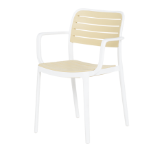 Пластмасов градински стол TEMARA - жълт - бял Пластмасов градински стол TEMARA - жълт - бял