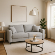 Разтегателен диван - тройка LOMELA - светлосив L03