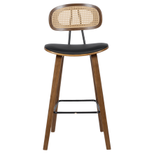 Бар стол Carmen 4029 - орех/черен Бар стол Carmen 4029 - орех/черен