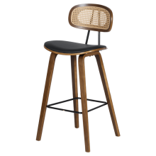 Бар стол Carmen 4029 - орех/черен Бар стол Carmen 4029 - орех/черен