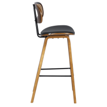 Бар стол Carmen 4029 - орех/черен Бар стол Carmen 4029 - орех/черен