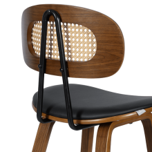 Бар стол Carmen 4029 - орех/черен Бар стол Carmen 4029 - орех/черен