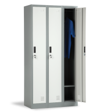 Метален шкаф CR-1242 J LUX - сив / тъмносив Метален шкаф CR-1242 J LUX - сив / тъмносив