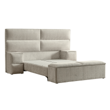 Тапицирана спалня с матрак PUZZLE 180 х 200 - крем 01