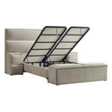 Тапицирана спалня с матрак PUZZLE 180 х 200 - крем 01