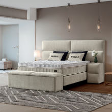 Тапицирана спалня с матрак PUZZLE 180 х 200 - крем 01