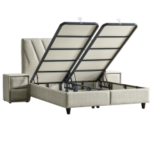 Тапицирана спалня с матрак SIESTA 160 x 200 - крем 01 Тапицирана спалня с матрак SIESTA 160 x 200 - крем 01