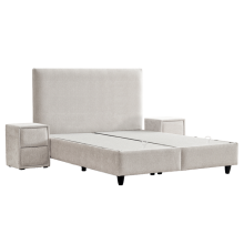 Тапицирана спалня с матрак COMO 180 x 200 - крем AN