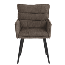 Трапезен стол с подлакътници IKSAN - тъмнокафяв R45