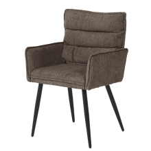 Трапезен стол с подлакътници IKSAN - тъмнокафяв R45