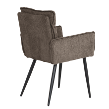 Трапезен стол с подлакътници IKSAN - тъмнокафяв R45