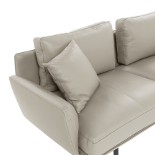 Кожен ъглов диван GRAM LUX - бежов