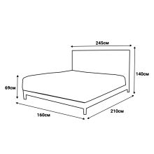 Тапицирана спалня с матрак PUZZLE 160 x 200 - сив 16